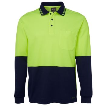 JB's Hi Vis L/S Cotton Back Polo